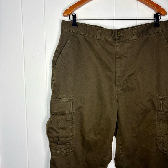 Polo Ralph Lauren Multipocket Cargo Pants Brown Full Length Size 38/32 Army Gorp - Picture 2 of 9